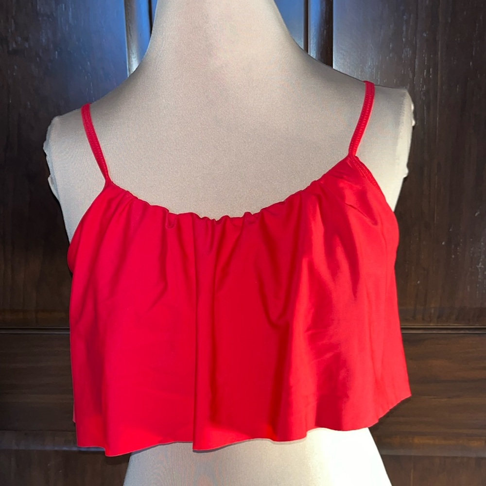 Red Ruffle Swim Top New Size XL Lowest Price